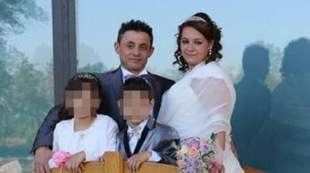 Fotos de Giovanni Barreca, Antonella Salamone y dos de sus tres hijos.