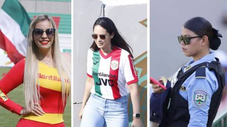 En el estadio Yankel Rosenthal se vivió un gran ambiente de fiesta con el Clásico Marathón-Motagua y bellas chicas adornaron las gradas del recinto.