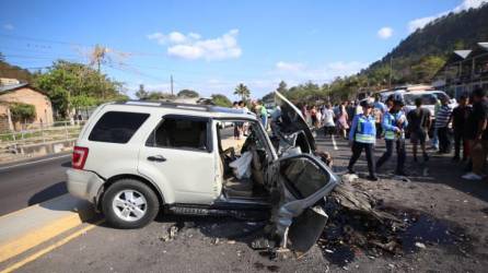 Accidente de tránsito en Zambrano, Francisco Morazán.