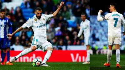 Benzema anotó el penal que le concedió Ronaldo.