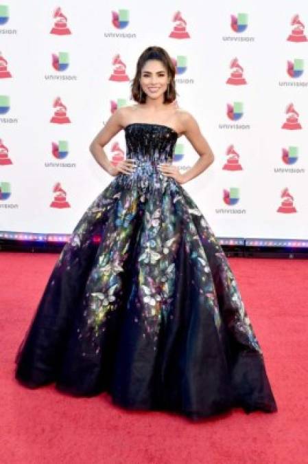 LAS VEGAS, NV - NOVEMBER 15: Claudia Montero poses in the press room during the 19th annual Latin GRAMMY Awards at MGM Grand Garden Arena on November 15, 2018 in Las Vegas, Nevada. Gabe Ginsberg/Getty Images for LARAS/AFP