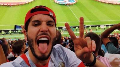 Sebastián Yatra se encuentra en Rusia disfrutando del Mundial de fútbol.