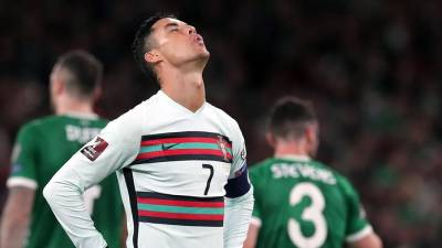 Cristiano Ronaldo no pudo marcar ante Irlanda.