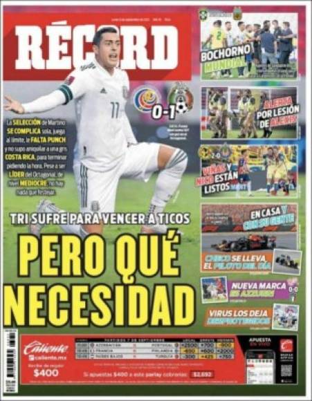 Récord de México cuestionó el rendimiento de la selección mexicana.