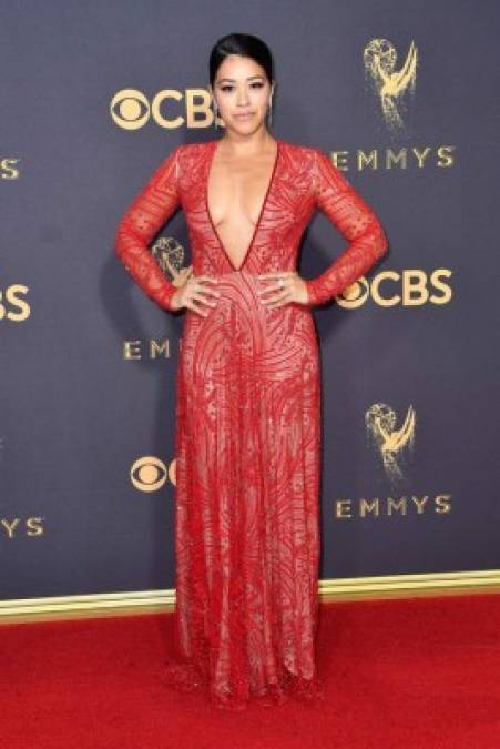 LOS ANGELES, CA - SEPTEMBER 17: Actor Gina Rodriguez attends the 69th Annual Primetime Emmy Awards at Microsoft Theater on September 17, 2017 in Los Angeles, California. Frazer Harrison/Getty Images/AFP