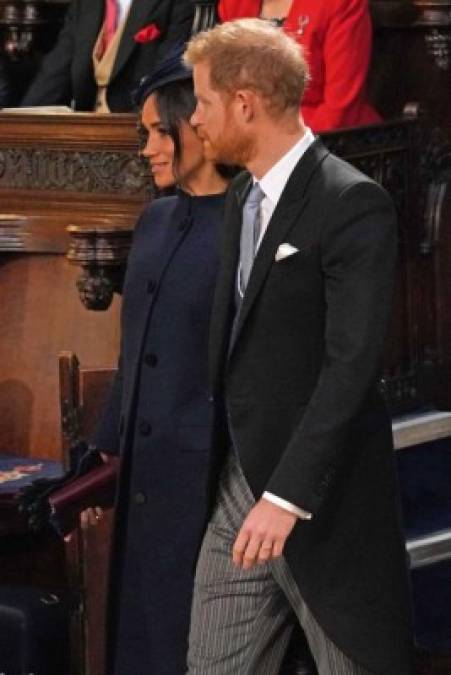 El príncipe Harry y Meghan Markle cuando entraban a la capilla San Jorge, en el castillo de Windsor.