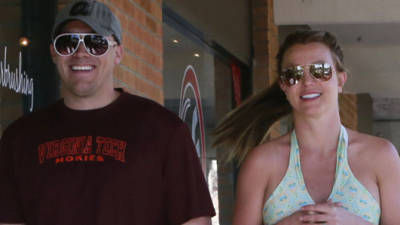 David Lucado junto a su novia Britney Spears.