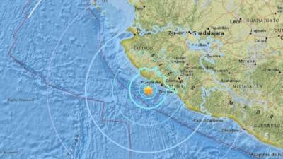 Minutos antes tuvo lugar en el mismo punto otro sismo, de magnitud 4,5. Foto: Twitter @SismologicoMX