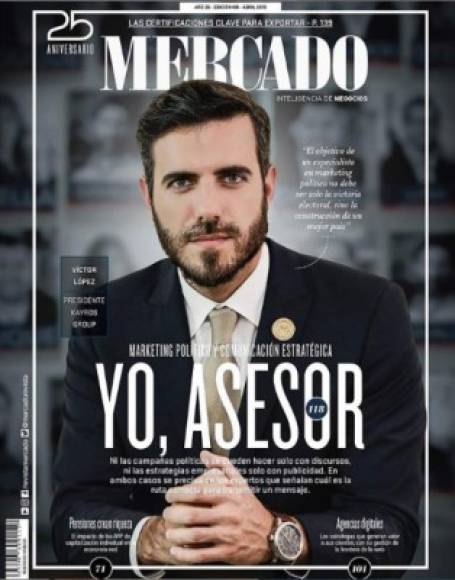 En el mes de abril fue la portada de 'Revista Mercado' de República Dominicana.