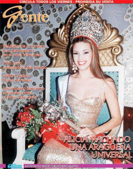 En el año de 1996, Venezuela envió a la jovencita Alicia Machado a competir al certamen de Miss Universo. 