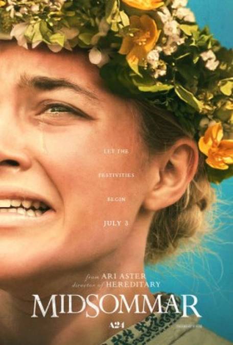 'Midsommar'. Una pareja estadounidense que no está pasando por su mejor momento acude con unos amigos al Midsommar, un festival de verano que se celebra cada 90 años en una remota aldea de Suecia. Lo que comienza como unas vacaciones de ensueño en un lugar en el que el sol no se pone nunca, poco a poco se convierte en una oscura pesadilla cuando los misteriosos aldeanos les invitan a participar en sus perturbadoras actividades festivas. Fecha de estreno: 26 de julio de 2019.