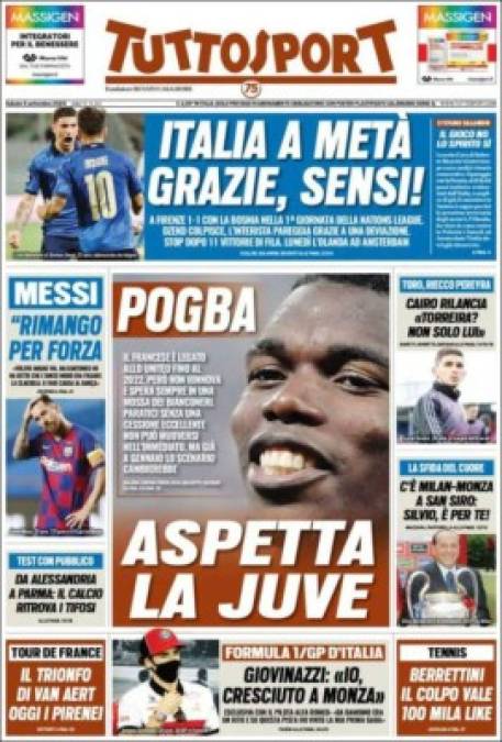 Tuttosport (Italia) - “Messi ´tengo que quedarme´“.