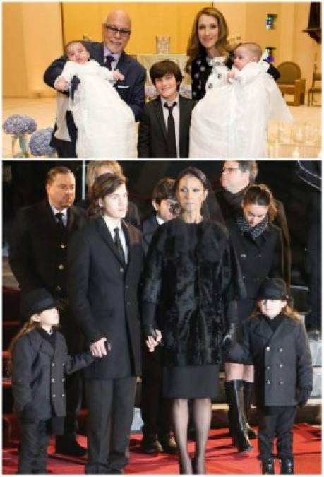 Céline Dion tuvo a su primer hijo, René-Charles Angelil, con su esposo René Angélil (ya fallecido) a los 33 años en 2001. <br/><br/>Nueve años después, la pareja vio nacer a los gemelos Nelson y Eddy, cuando la cantante tenía ya 42 años de edad.<br/><br/>La familia encabezó en funeral de René Angélil, quien murió de cáncer, el año pasado.<br/>