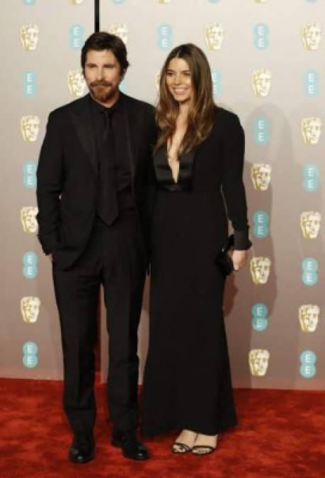 El actor Christian Bale y su esposa Sibi Blazic.