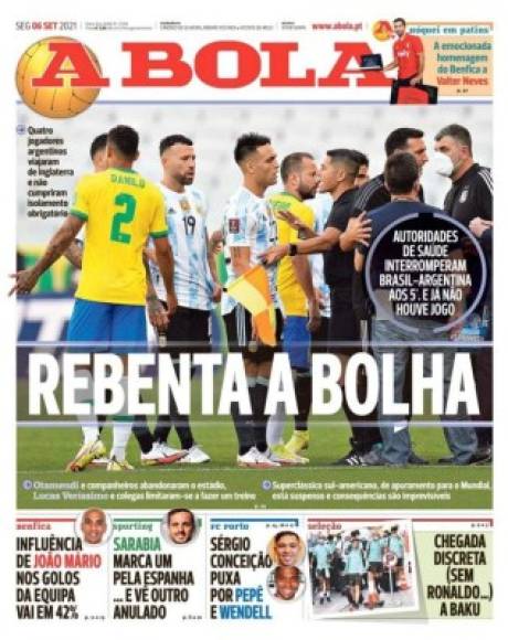 El papelón que se vio en el estadio Arena Corinthians de San Pablo en el encuentro por Eliminatorias Sudamericanas que Brasil y Argentina no pudieron disputar por orden de las autoridades sanitarias locales se vio reflejado en los principales medios del mundo.