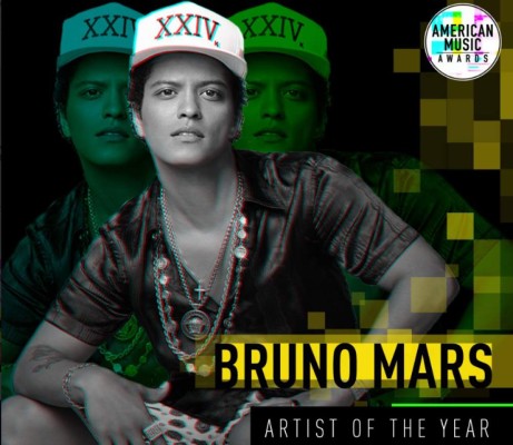 Bruno Mars se corona como el artista del año en los AMAs