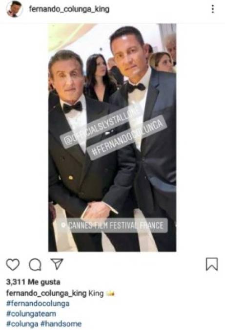 El mayo del presente año, el actor mexicano fue captado junto al actor estadounidense Sylvester Stallone en una de las actividades del festival de cine Cannes.