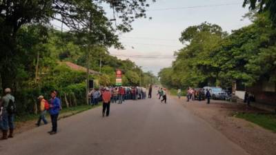 Las protestas frente al parque Arqueológico Copán Ruinas iniciaron a las 8:00 am y terminaron a las 4:00 pm de hoy lunes.