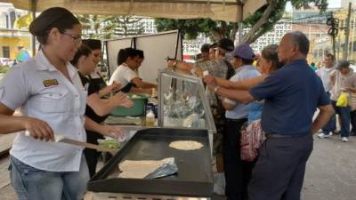La actividad se realizó en el parque central de Tegucigalpa.