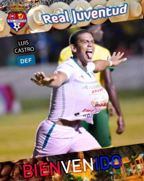 El defensa colombiano Luis Castro se ha convertido en nuevo jugador del Real Juventud de la Liga de Ascenso de Honduras, tras terminar su vinculación con el Platense.
