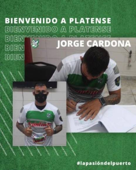 Jorge Cardona: El volante de contención ha regresado a las filas del Platense.