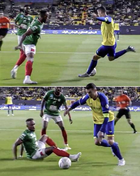 Cristiano Ronaldo ‘humilló‘ a este jugador del Al-Ettifaq, dejándolo sentado en el campo tras una gran acción de calidad.