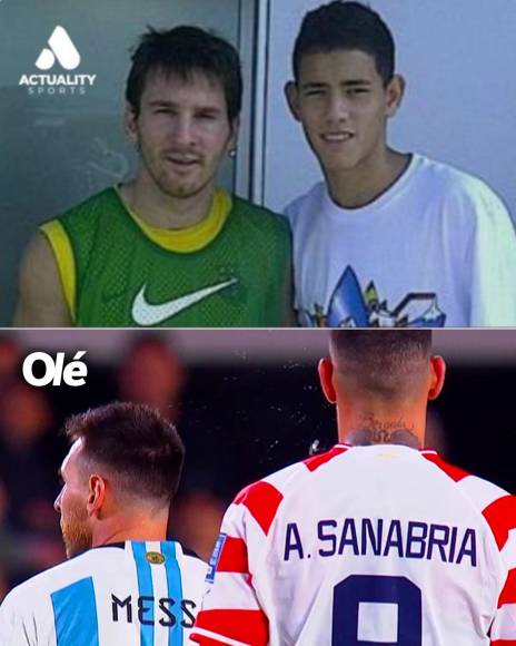 Messi y Antonio Sanabria estuvieron en el Barcelona. El argentino venía de ser campeón de Champions y el delantero paraguayo estaba en el Barça B. Compartieron un tiempo y el guaraní se animó a pedirle una foto que se viralizó luego del partido Argentina-Paraguay.