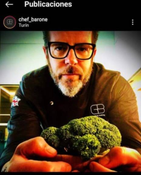 chef_barone es la cuenta de Instagram del exencargado de la alimentación de CR7.