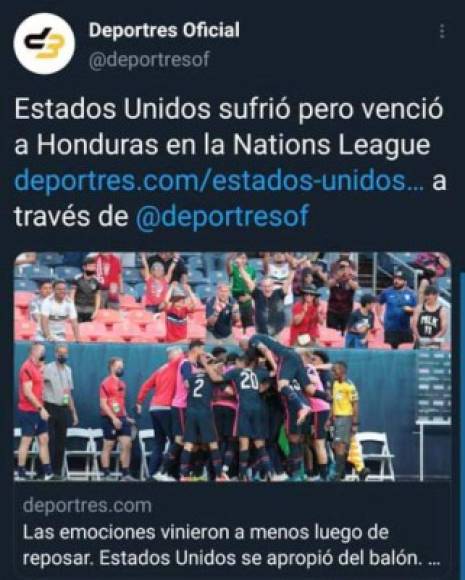 Medios internaciones señalaron que Estados Unidos sufrió para vencer a Honduras.