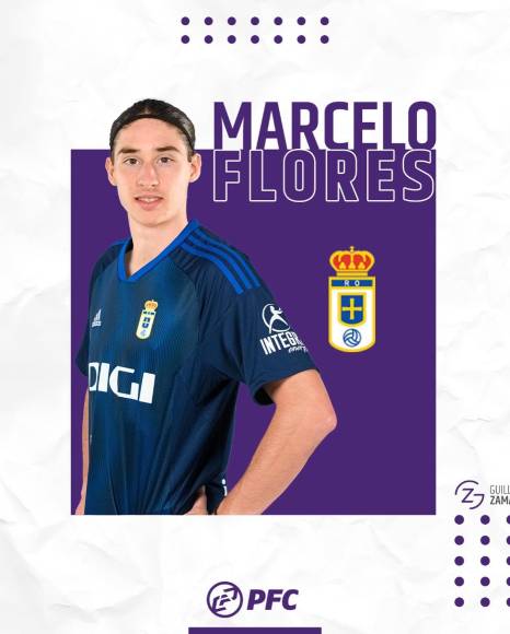 OFICIAL: El mexicano Marcelo Flores es nuevo jugador del Real Oviedo de la segunda división de España, llega procedente del Arsenal de Inglaterra. Cuenta con 18 años de edad.