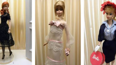 Fotografías facilitadas por el Musée de la Poupée-Paris de tres Barbies vestidas por los diseñadores italianos Mario Paglino y Gianni Grossi. EFE