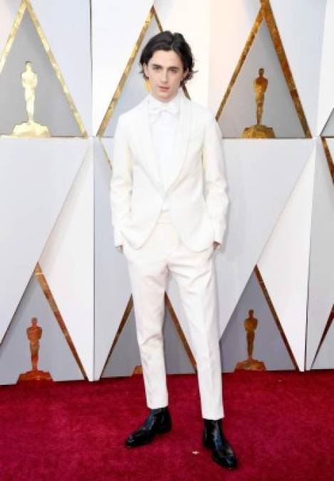 El actor nominado Timothee Chalamet.