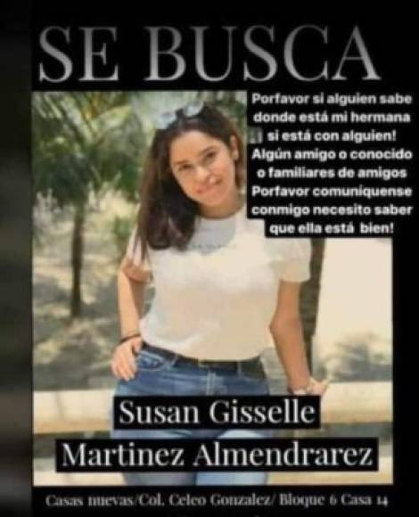 Familiares de Susan Gisselle Martínez confirmaron que la encontraron sana y salva.