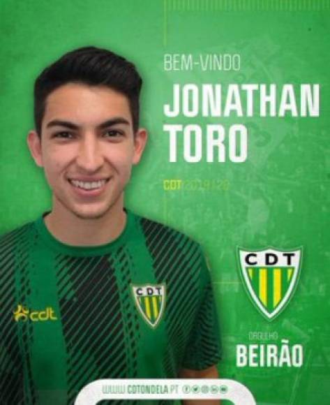 Jonathan Rubio: El club Tondela de la primera división de Portugal anunció este día el fichaje del hondureño Jonathan Rubio. El jugador de 22 años será compañero del hondureño Rubilio Castillo en el club luso.