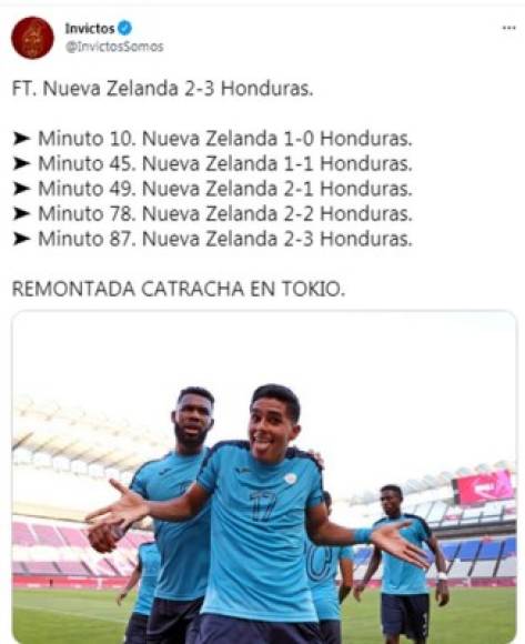 Invictos - “Nueva Zelanda 2-3 Honduras. Remontada catracha en Tokio“.