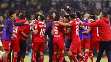 Jugadores del Toluca festejaron a lo grande el pase a la final de la Liga MX.