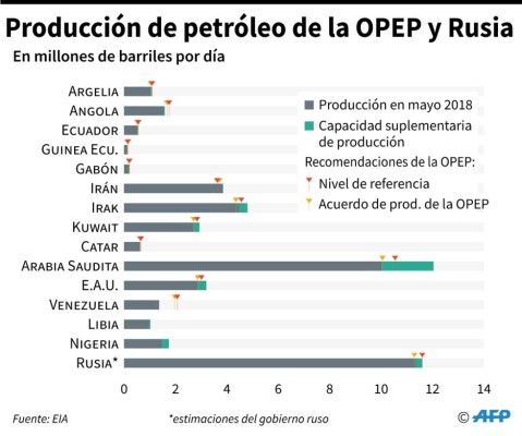 Socios de la OPEP respaldan aumento a producción de crudo