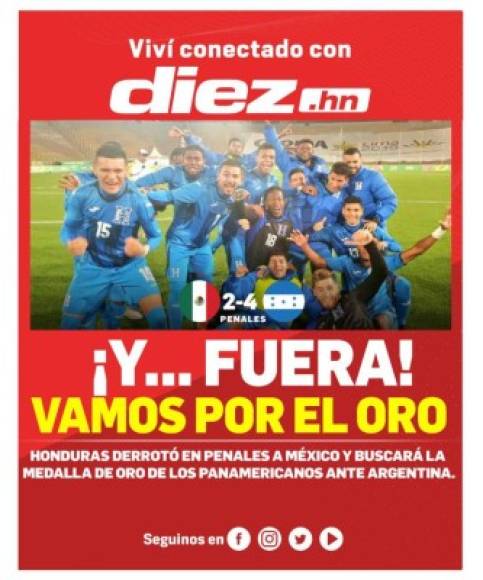 Diario Diez de Honduras - '¡Y... fuera!' 'Vamos por el oro'.