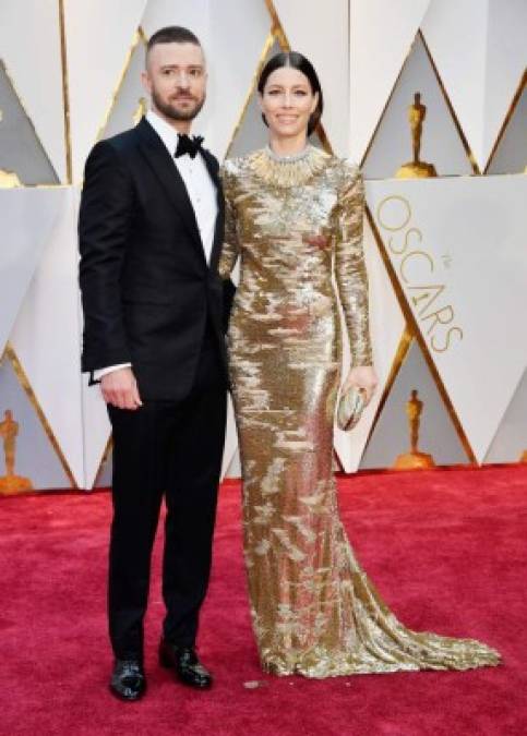 El cantante Justin Timberlake y su esposa Jessica Biel.