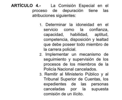 Así fue la aprobación del decreto para depurar la Policía