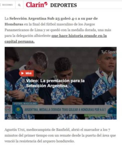 El Clarín de Argentina.