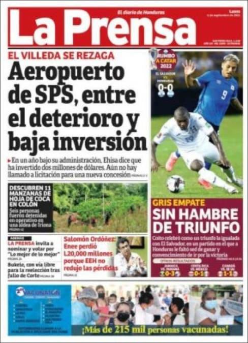 En Diario LA PRENSA (Honduras) señalamos que el empate de la H ante los salvadoreños fue un gris resultado.
