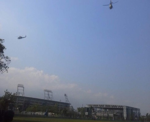 El traslado se hizo en dos helicópteros de la Fuerza Aérea.