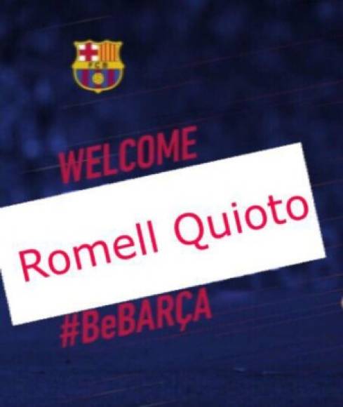 En las redes sociales hasta el hondureño Romell Quioto es protagonista con lo que ocurrió con Barcelona.