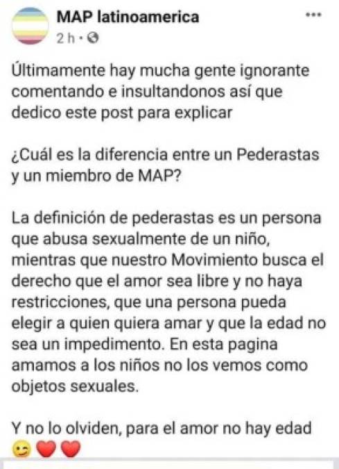 Los mensajes de estos polémicos grupos de pedofilia en Facebook tratan de normalizar sus gustos por menores de edad.