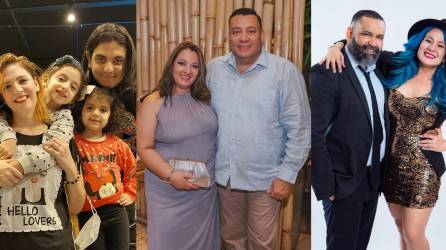En la imagen, algunas de las parejas estables del mundo del entretenimiento nacional: Karen Alcántara y Luis Rivera, Jimmy Tovar y Claudia Pineda, Jorge y Wendy Salinas.