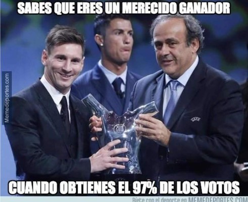 Los memes de la premiación al jugador Uefa