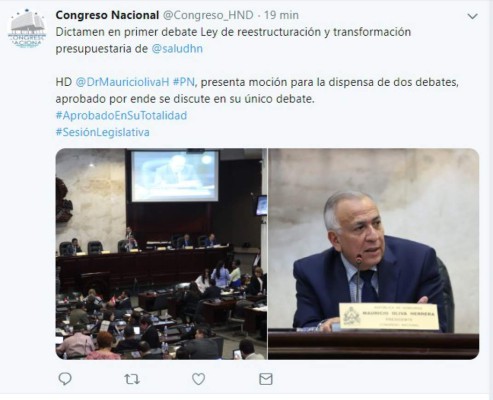 Diputados hondureños protagonizan zafarrancho por proyecto de Ley de Educación y Salud