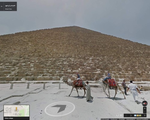 Google Street View lo lleva a conocer las piramides de Egipto