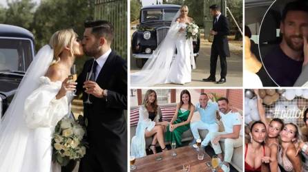 Jordi Alba, futbolista del Barcelona, y Romarey Ventura se dieron el ‘Sí, acepto’ en una boda de ensueño en el que estuvieron invitados de lujo como Lionel Messi con Antonela Roccuzzo y otros excompañeros del jugador español.